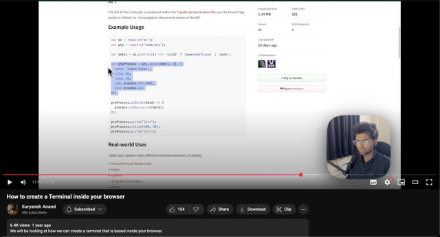 Build a Terminal in a Browser